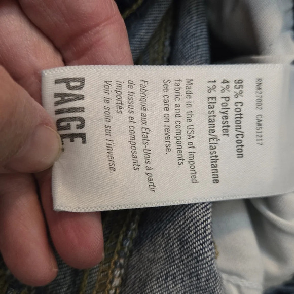 PAIGE Dark Blue Ankle & Cropped Jeans - Picture 11 of 15